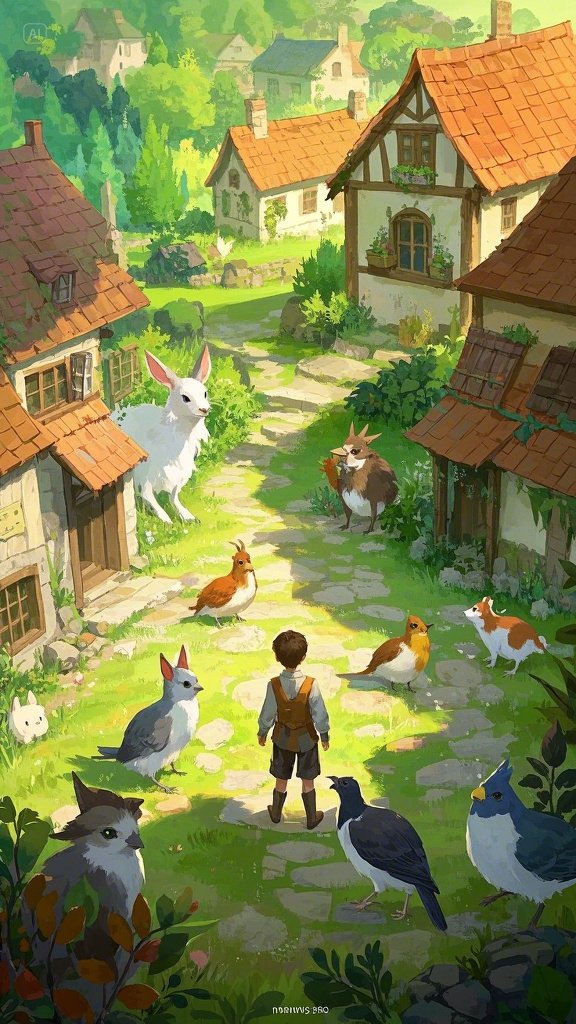 _ Ronald and the Magical Animal Friends📍 In a quiet village, lived a boy named Ronald.