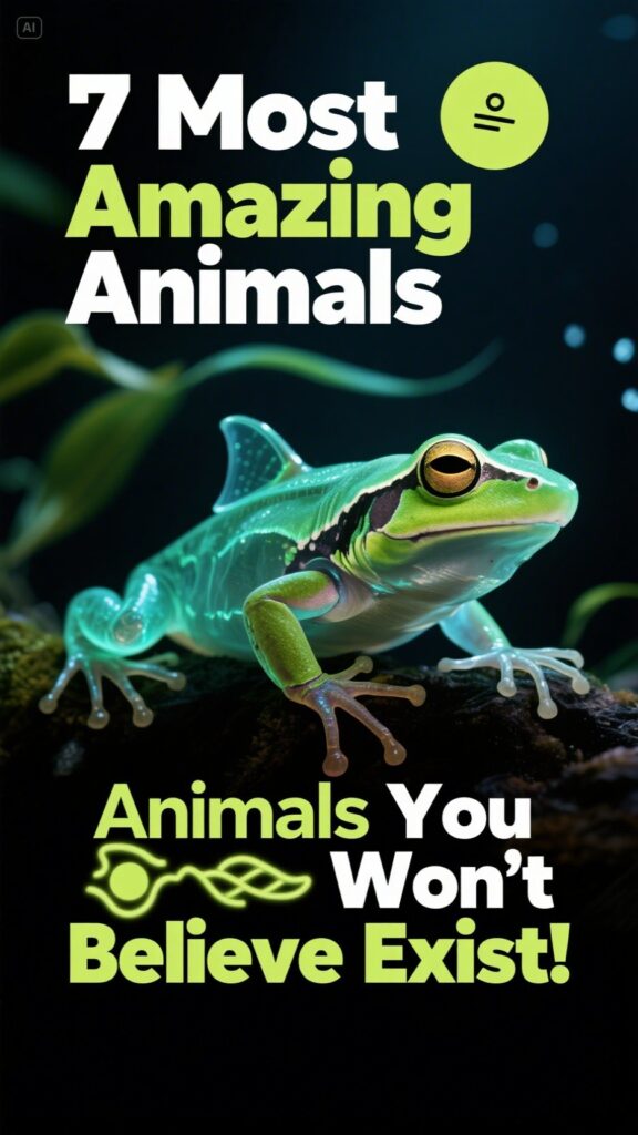 jimeng-2025-05-08-793-Slide 1_ Cover PageTitle_ _7 Most Amazing Animals You Won’t Believe Exist!_Sub...